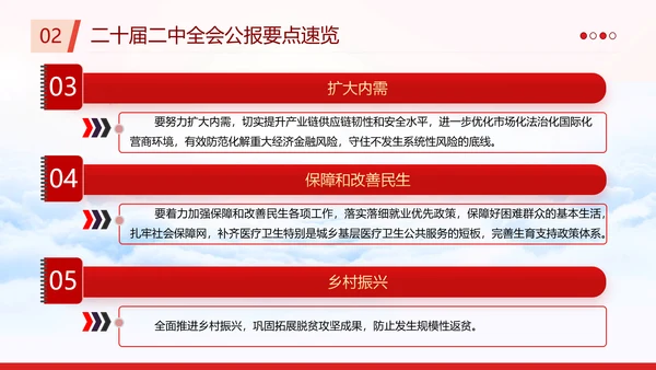 二十届二中全会公报要点速览PPT党课模板