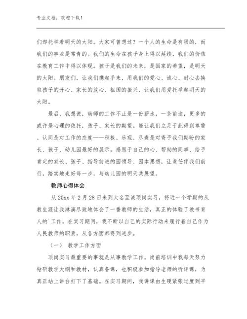 最新教师心得体会范文30篇.docx