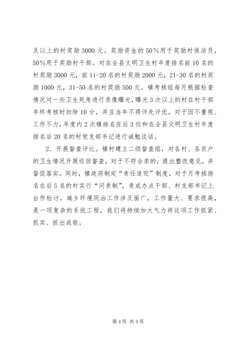 乡镇城乡同治工作汇报材料.docx