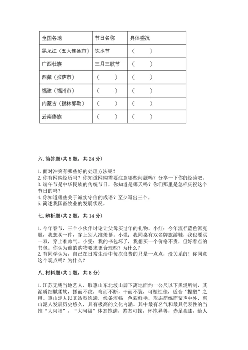 部编版四年级下册道德与法治《期末测试卷》附答案【夺分金卷】.docx