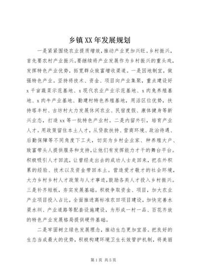 乡镇某年发展规划.docx