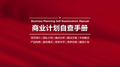 商业计划书自查手册ppt模板