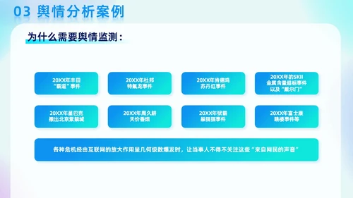 蓝色弥散科技渐变线条商务风网络舆情分析企业工作汇报PPT模板