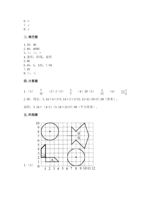 2022人教版六年级上册数学期末卷精品（达标题）.docx