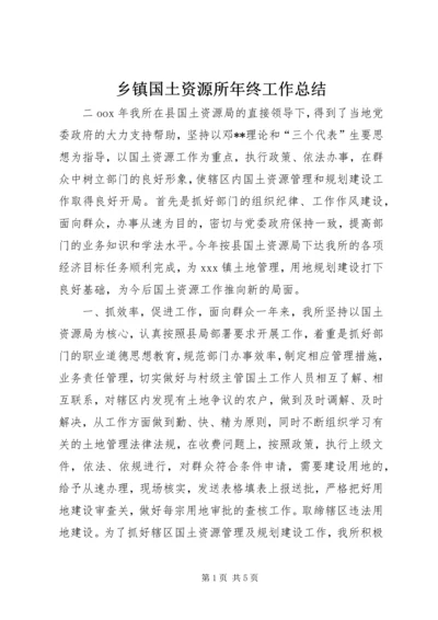 乡镇国土资源所年终工作总结.docx