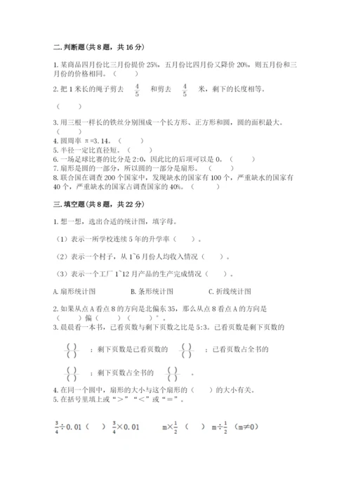 小学数学六年级上册期末测试卷带答案ab卷.docx