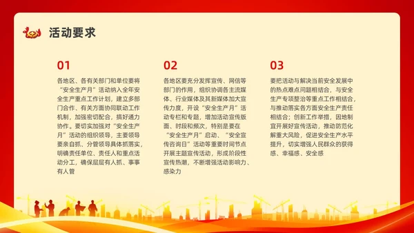 红色水彩简约安全生产月安全宣传PPT