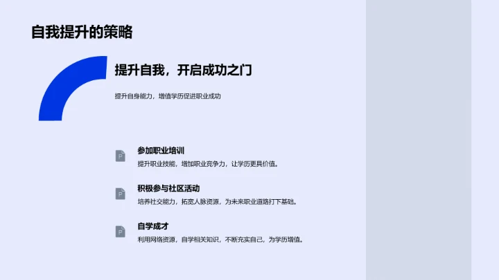 学历转化职业优势讲座PPT模板