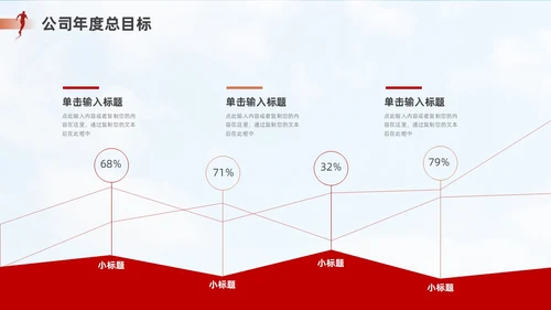红色棕色励志风个人述职报告PPT模板