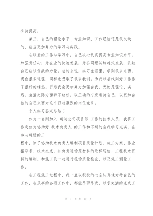 个人实习鉴定总结10篇.docx