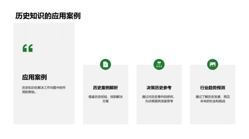 历史知识的实务应用PPT模板