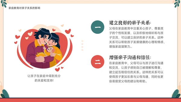家庭教育与心理健康亲子关系PPT模板