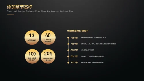 黑金高端商业计划书模板