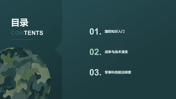 绿色军事知识科普PPT模板