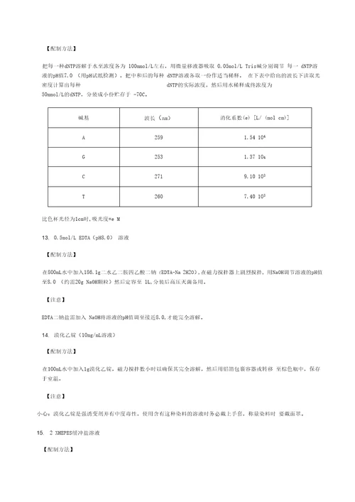 附录一试验室常用溶液配制