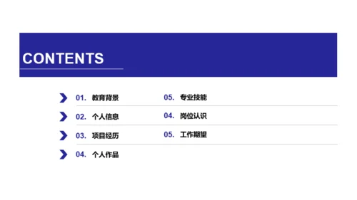 蓝色简约风个人简历岗位述职报告PPT素材