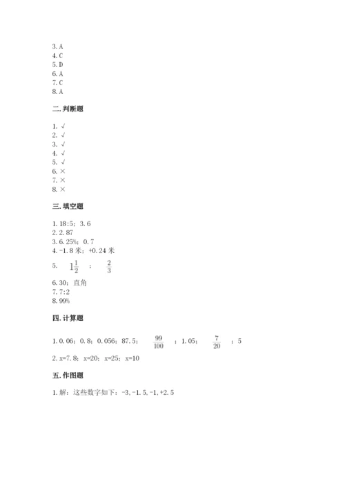 沪教版小学数学六年级下册期末检测试题及参考答案【能力提升】.docx