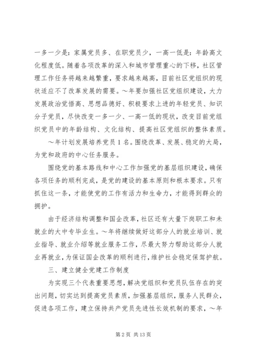 社区XX年党建工作计划范文.docx