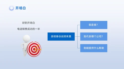 蓝色商务3D小人销售PPT销售培训