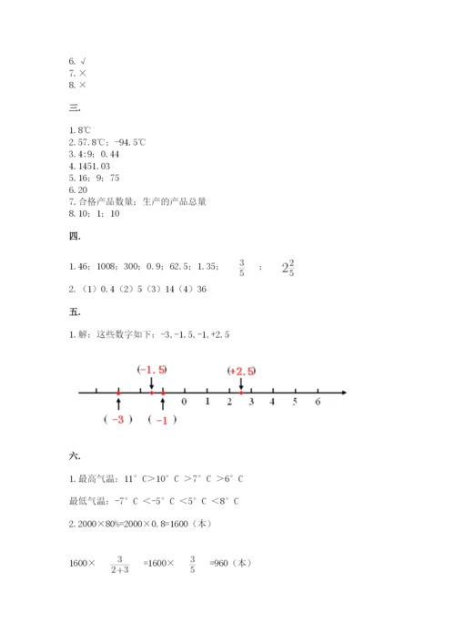 青岛版数学小升初模拟试卷及答案【名校卷】.docx