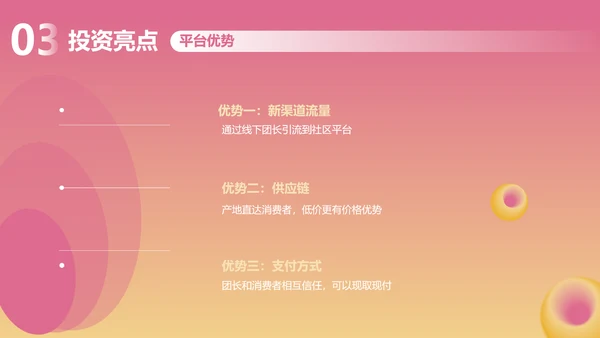 渐变风粉色社区团购商业计划书PPT套装