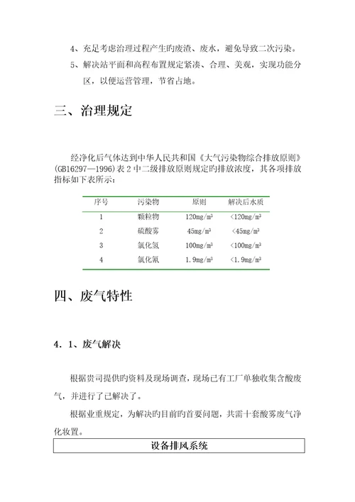 酸雾废气专题方案