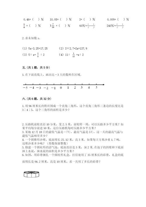 苏教版数学六年级下册试题期末模拟检测卷（培优a卷）.docx