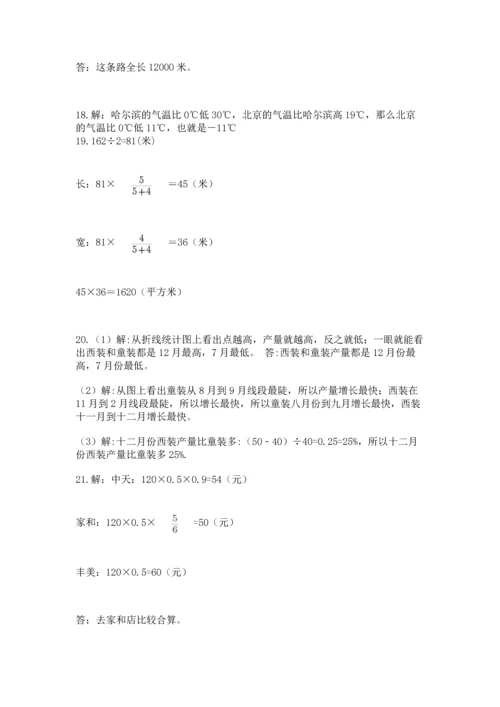 六年级小升初数学解决问题50道含答案【夺分金卷】.docx