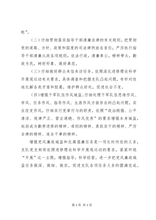 城监廉政建设自查汇报.docx