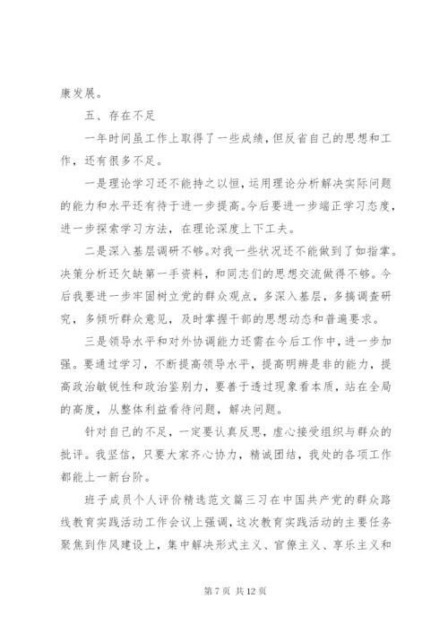 班子成员个人评价精选范文.docx