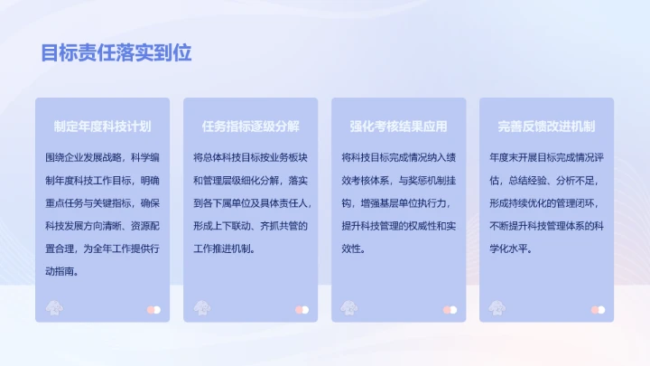 眠眠兔蓝粉色渐变风科技年终工作总结