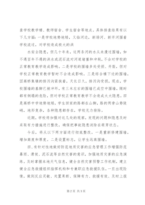 学校地质灾害隐患排查情况报告 (4).docx