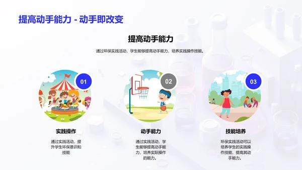 环保科学实验课PPT模板