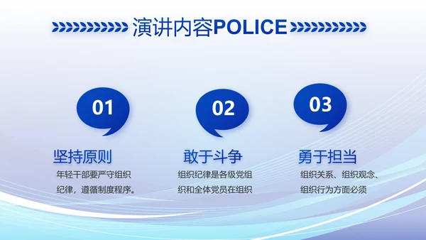 蓝色大气警察公安派出所工作总结动态PPT模板