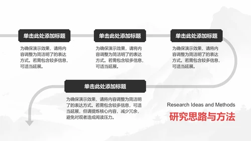 红色水墨风人文社科论文答辩PPT模板