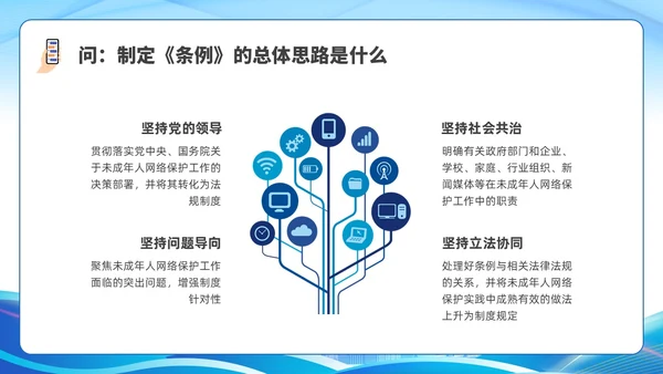 简约插画未成年人网络保护条例科普宣传PPT课件《未成年人网络保护条例》