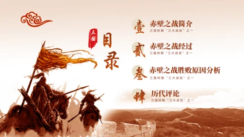 三国演义赤壁之战的故事通用PPT模板