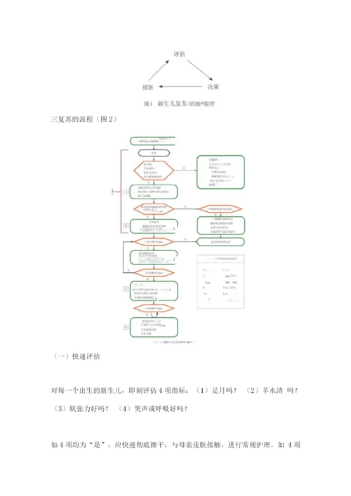 2022中国新生儿复苏指南修订(含复苏流程图).docx