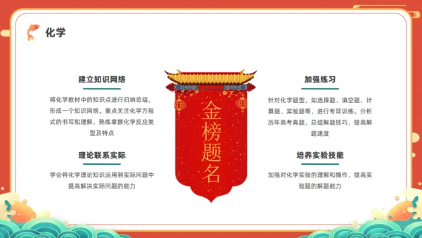 中高考倒计100天通用PPT红色模板