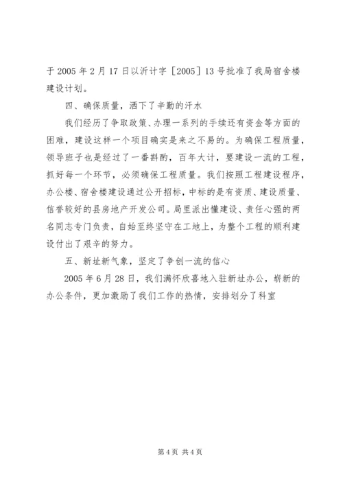 县食品药品监督管理局办公场所建设工作汇报 (8).docx