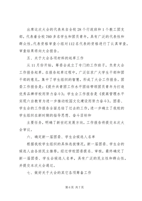 团代会筹备工作报告 (3).docx