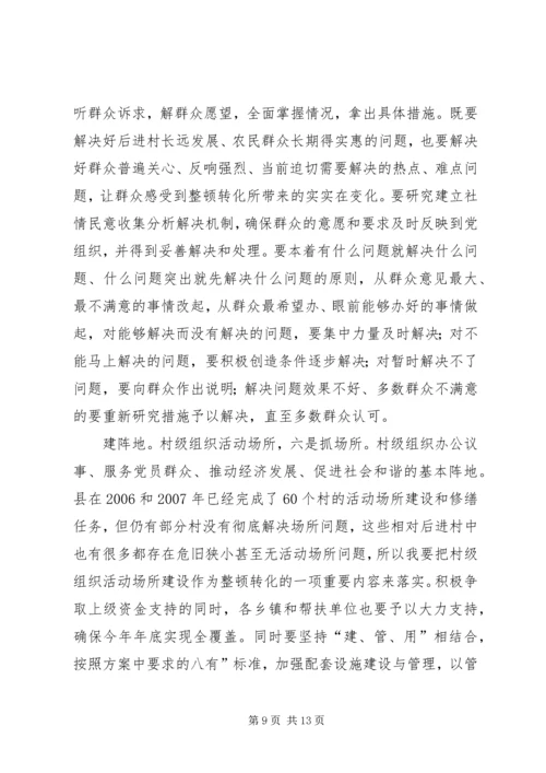 后进村治理转化专项发言.docx