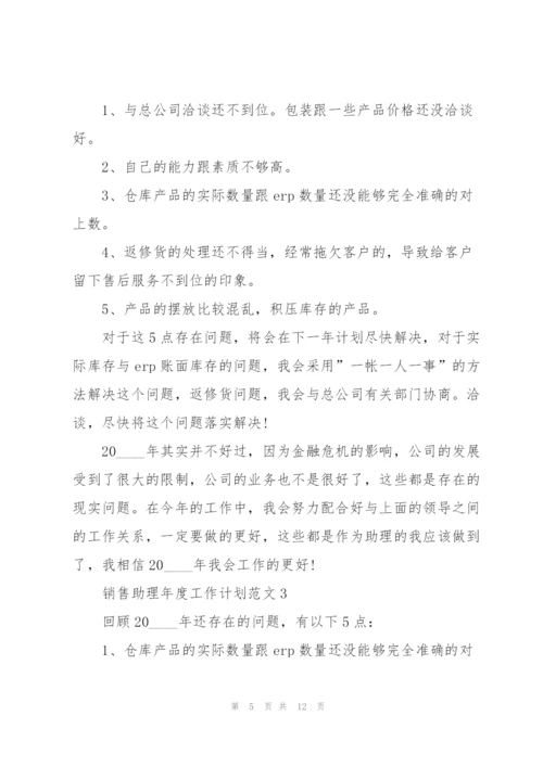 销售助理年度工作计划范文5篇.docx