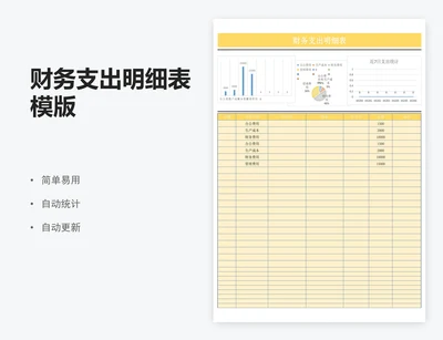 财务支出明细表模版