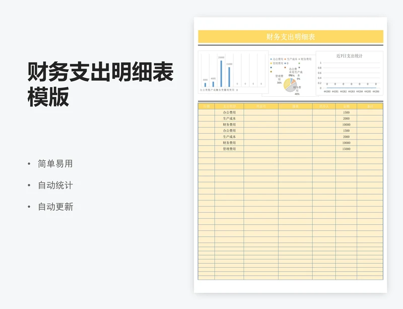 财务支出明细表模版