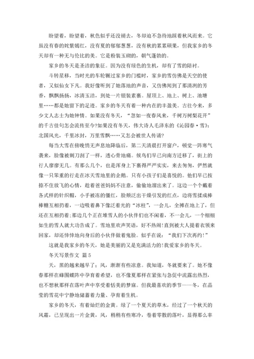 冬天写景作文锦集八篇.docx