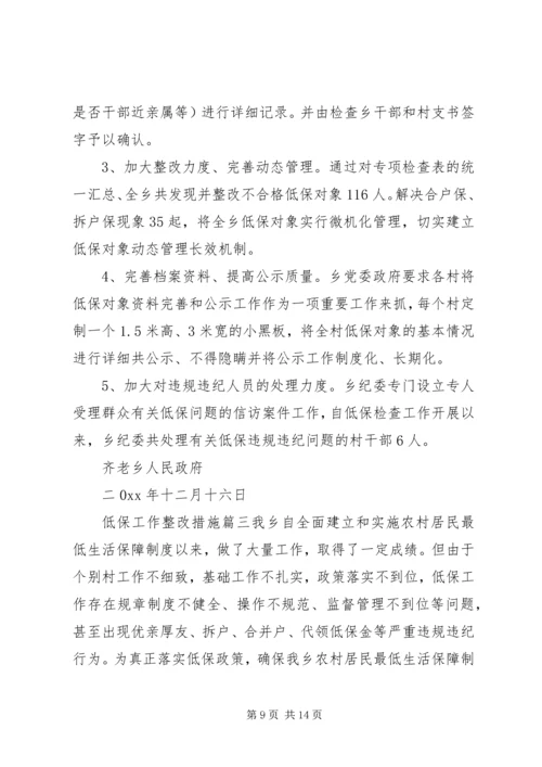 低保工作整改措施.docx