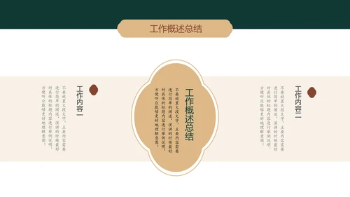 墨绿色简约中国风人资行政工作总结PPT主题