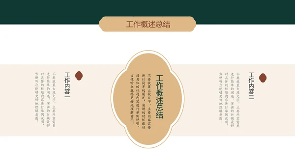 墨绿色简约中国风人资行政工作总结PPT主题