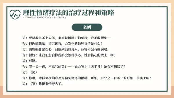释放情绪理性情绪疗法宣传PPT模板